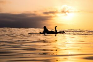 Surfing in Muizenberg
